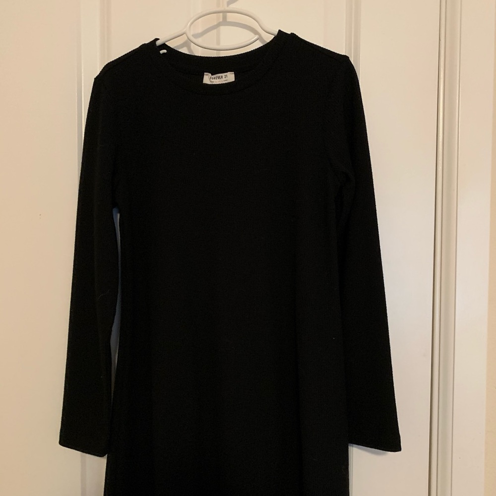 Forever 21 girls long sleeve black casual dress